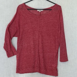 Top JAG 100% Lino Rojo Manga Larga Calce Relajado Talla XS - Imagen 1 de 6