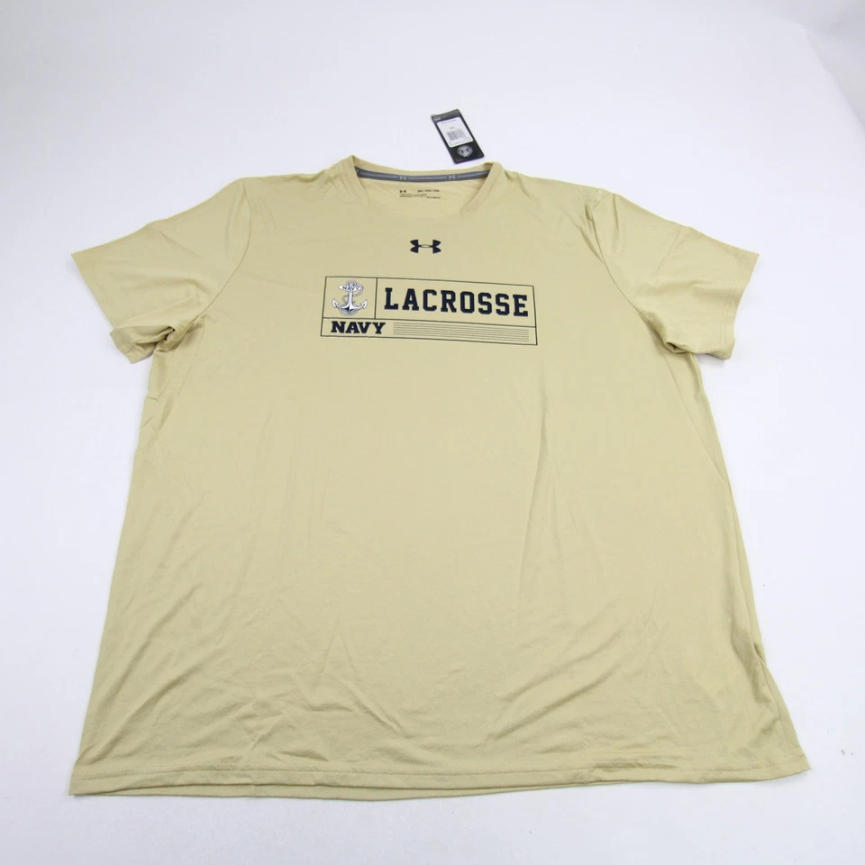 Navy Midshipmen Under Armour Short Sleeve Shirt Men's Gold New - Image 1 of 1