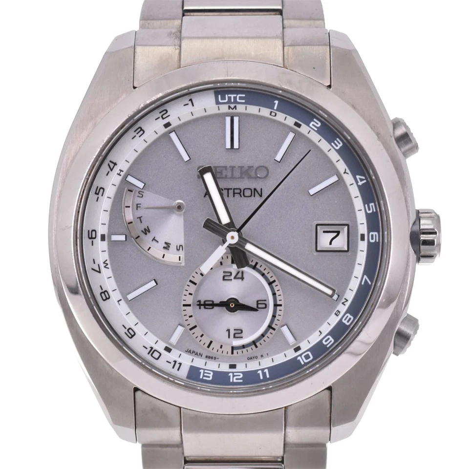 Reloj solar para hombre SEIKO Astron SBXY009 titanio día fecha radio sincronización P#143668 Foto 1 de 4