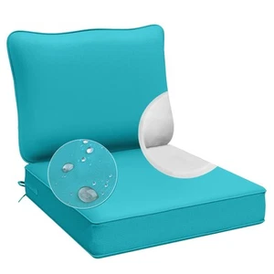 AAAAAcessories Outdoor Deep Seat Cushions for Chairs Waterproof Fade Resistan... - Picture 1 of 8