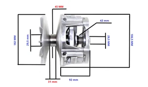 NUOVO POWER FORCE Frizione motore, variatore POLARIS 700cc SPORTSMAN (03-14) - Foto 1 di 4