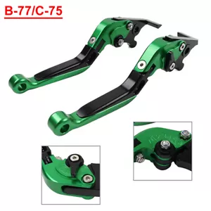 CNC Green Extendable Brake Clutch Levers For BMW R1200GS R1250GS LC 2013-2020 - Picture 1 of 11