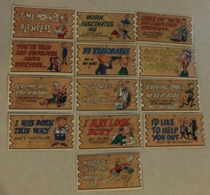 LOTTO DI 13 CARTOLINE COLLEZIONABILI FUMETTI WACKY PLAK TCG TOPPS CHEWING GUM - Foto 1 di 9