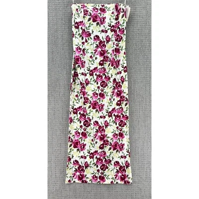 Платье макси Jessica McClintock для Gunne Sax винтажное женское 13 розовое белое без бретелек - Изображение 1 из 4