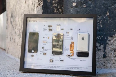 Disassembled iPhone 1st Gen Teardown With Frame, Deconstructed iPhone 1 Art - Image 1 of 4