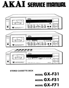 AKAI GX-F31 GX-F51 GX-F71 Schaltplan Service Manual Schaltplan Techniques - Bild 1 von 1