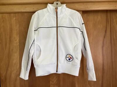 Chaqueta/abrigo para mujer Pittsburgh Steelers blanco talla pequeña Foto 1 de 4