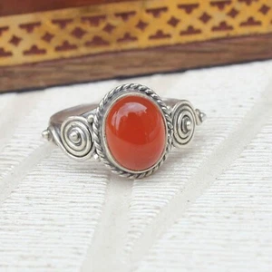 Carnelian Gemstone 925 Sterling Silver Independence Day Ring Jewelry EM- 263 - Picture 1 of 7