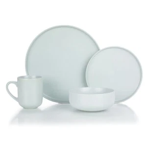 Everything Kitchens Modern Flat 16-Piece Dinnerware Set | Stone Gray - Picture 1 of 4