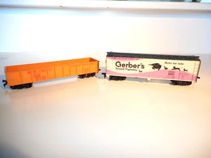 Tyco Gondola & Boxcar wagons. Very good overall cond. Complete. HO Scale. No box - Picture 1 of 9