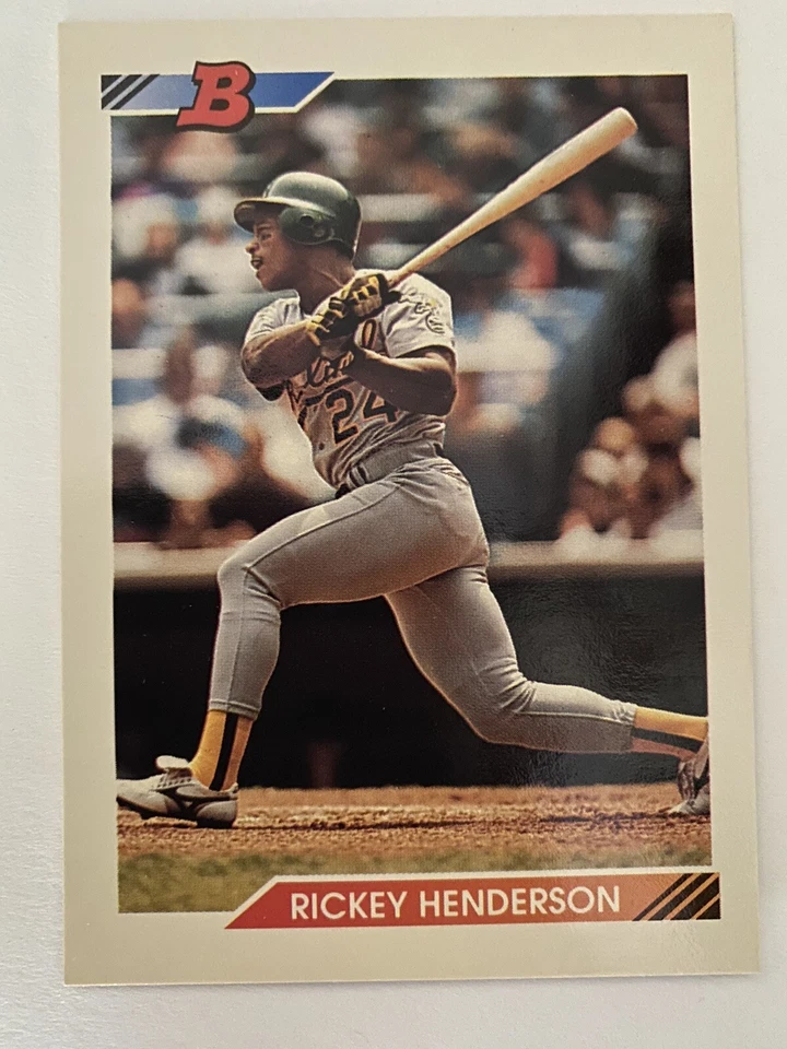 1992 BOWMAN RICKEY HENDERSON OAKLAND ATHLETICS CARD #166 -NICE! -POSSIBLE 10!!! - Image 1 of 2