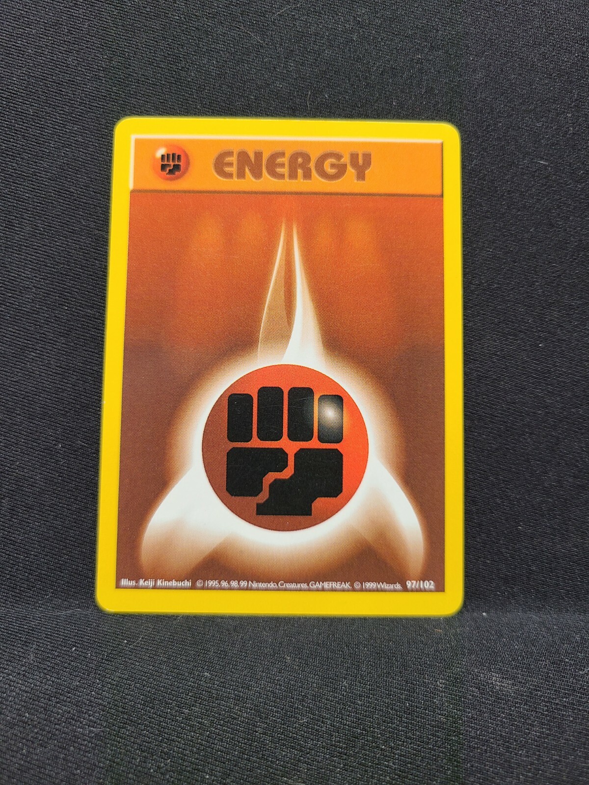 1999 Pokemon Card - Shadowless Fighting Energy - 97/102 Base Set Lightly Played