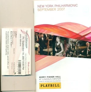PLAYBILL-NEW YORK PHILHARMONIC-AVERY FISHER HALL AT LINCOLN CENTER-2007+STUB - Picture 1 of 2