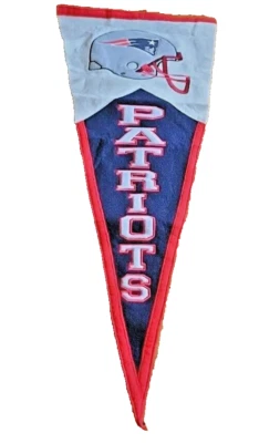 Banderín de recuerdo de los New England Patriots 2002 ¡DE COLECCIÓN! Tom Brady Foto 1 de 4