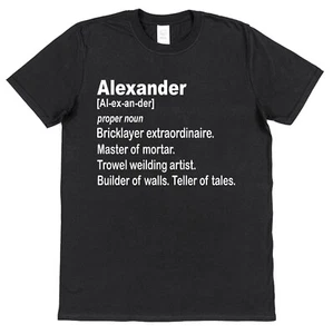 Personalisiertes Maurer Definition T-Shirt individuelles Maurer Geschenk für Bauherren - Bild 1 von 5