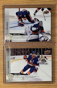 2020-21 Game Dated Moments Playoffs /499 LOT Brock Nelson & Ryan Pulock