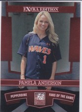 PAMELA ANDERSON 2010 Elite Extra Edition ROOKIE CARD Softball RC Model Actor 