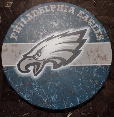Philadelphia Eagles Bottle Cap Wall Sign Distressed Room Bar Decor Metal 13.5"  - Image 1 of 2