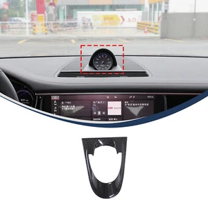 Dry Carbon Car Center Dashboard Clock Base Cover For Porsche Panamera 2017-2023 - Picture 1 of 9
