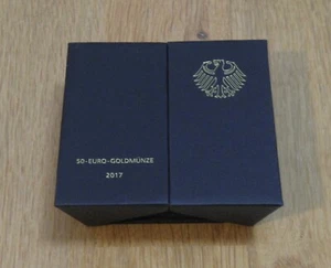 Etui + Echtheitszertifikat für 50 Euro Goldmünze - BRD 2017 - Lutherrose - Bild 1 von 3