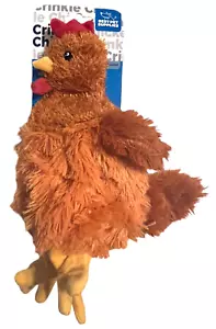 Crinkle Chicken Plush Dog Toy - Stuffing Free for Interactive Pet Play - Squeaks - Picture 1 of 10