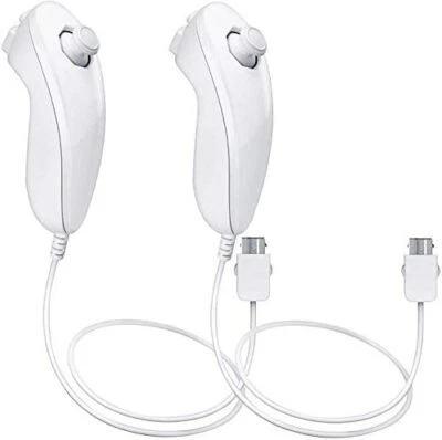 2 Nunchuck Wii Nunchuk Video Game Remote Controller Nintendo Wii Wii U Console - Image 1 of 4