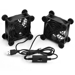 2 Pcs 5V USB PC Ventilateur de Refroidissement 80mm Ventilateur de Boîtier d'... - Photo 1/7