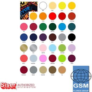 SISER HTV EasyWeed Heat Transfer Vinyl 15" x 1 , 2, 3, 4, 5 Yds T-Shirts Textile