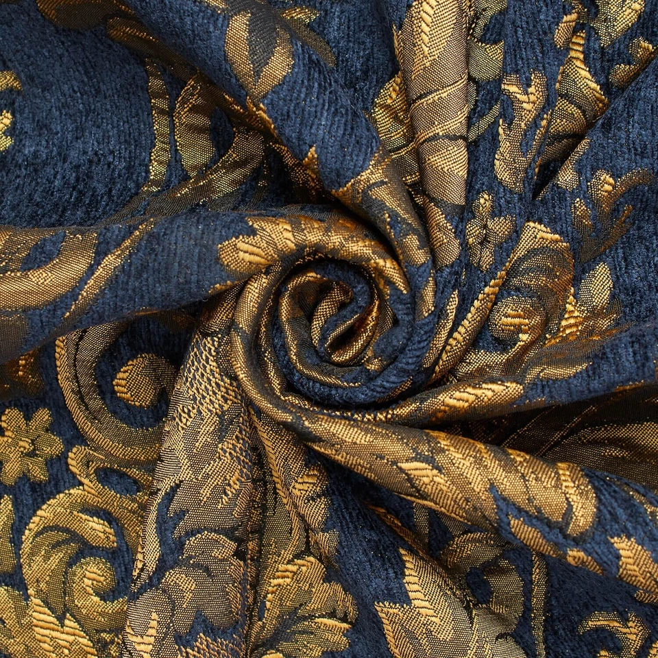 Floral Bloom Two Tone Polyester Rayon Chenille Damask Jacquard 57 Inch Fabric - Image 1 of 1