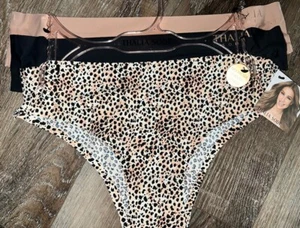 Thalia Sodi ~ Mutandine intime donna sfacciate 3 paia misto nylon legate ~ L - Foto 1 di 4