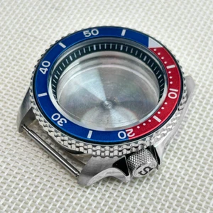 42mm Sapphire Glass Red Blue Steel Watch Case for NH35/36 Movement Watch Mod - Picture 1 of 4