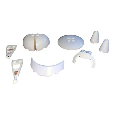 Лот 0f 9 разнообразные белые детали Lego Technic, как показано на рисунке — комбинированная доставка — (WHT17) - Изображение 1 из 4