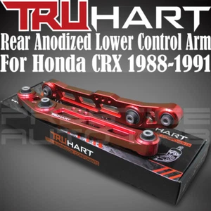 Juego de brazos de control inferior trasero TruHart rojo para Honda CRX 1988-1991 CR-X CIVIC - Imagen 1 de 6
