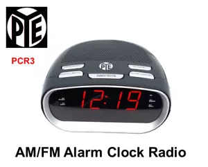 PYE AM/FM Digital Alarm Clock Radio+LED Display+Snooze+Battery Back Up PCR3-NEW - Picture 1 of 2
