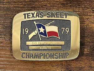 Texas Skeet Championship 1979 410 Gauge Champ Class AA Zone II VTG Belt Buckle