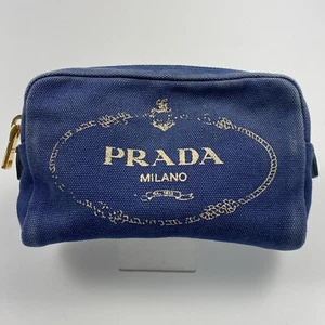 PRADA Capana Cometic Pouch 1NA693 Blue - Picture 1 of 14