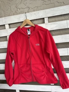 THE NORTH FACE fleece Terry Cloth jacket Thumb Holes pink women's L - Picture 1 of 14