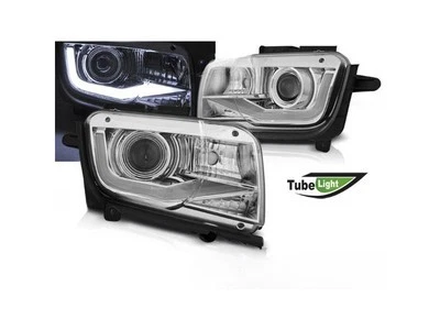 faróis de led para Chevrolet Camaro 2009-2013 tubo de luz cromado - Imagem 1 de 4