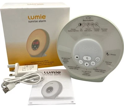 Lumie Sunrise Alarm Clock Mood Light Timer Sound Wake Up SRA-0000 Brand New - Image 1 of 4