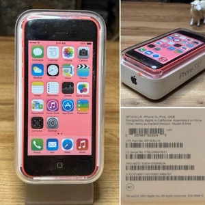 NEW FACTORY SEALED Apple iphone 5C 32Gb Pink MF163LL/A US Version. GENUINE! - Afbeelding 1 van 12