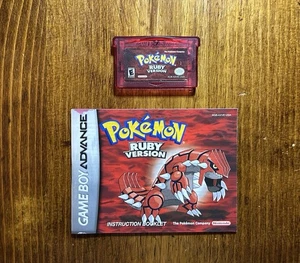 Pokemon Ruby Version w/ Manual Game Boy Advance GBA Authentic Tested Dry Battery - Picture 1 of 8