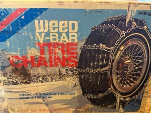 Vintage ACCO Weed V-Bar Tire Chains Code 1806 – USA Made Heavy Duty Snow Ice - Picture 1 of 13