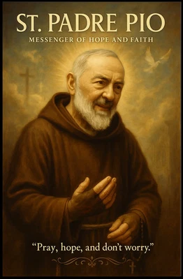 Póster de San Padre Pío Mensajero de Esperanza y Fe Foto 1 de 4