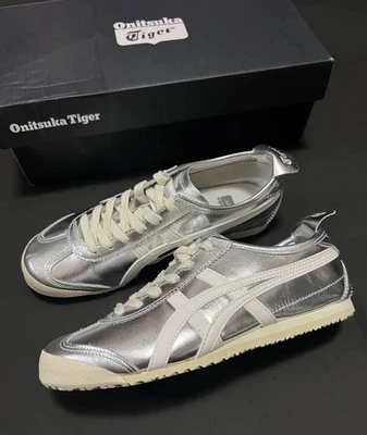 NEW WITH BOX | ORIGINAL BOX MAY CRUSH IN SHIPPING New 2025 Onitsuka Tiger MEXICO 66 1183B566 021 THL7C2 9399 Silver Off white
