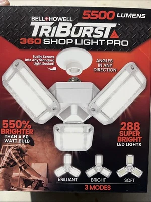 ASOTV Bell & Howell TriBurst Color Select 5500 LÚMENES 144 LED Bombilla 3 LUCES PRINCIPALES Foto 1 de 3