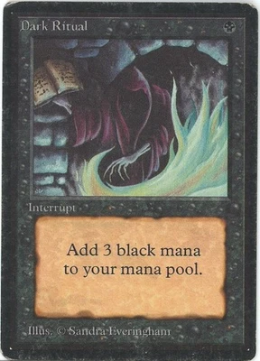 Dark Ritual - Beta Edition - Moderate Play Magic MTG English Edge Wear - Image 1 of 2