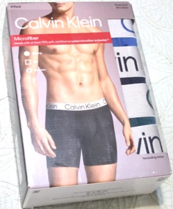 Calvin Klein Men Boxer Briefs Underwear-4 Pk-SZ M-Microfiber-MSRP $54.50-multico - Picture 1 of 11