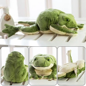 33/60cm 3D Frog Plush Toy Soft Animal Stuffed Doll Pillow Kids Bedtime Gifts - Picture 1 of 14