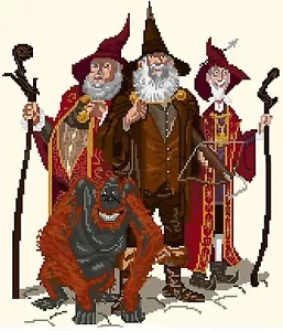 Discworld The Faculty Kit punti croce contati/grafico 14s aida - Foto 1 di 5