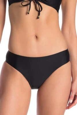 Ella Moss Black Essential Solids Retro Bikini Bottoms Size M - Image 1 of 3